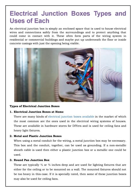 the main purpose of a box junction is|different types of junction boxes.